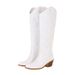 2022 V-Mouth Western Cowboy For Women Heel Pointed Toe Riding Over-the-Knee Long Boots Slimming High Tube_vogvips.com
