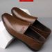 Casual Soft Leather Work Slip-On Loafers Trendy British Style Men's Shoes_vogvips.com
