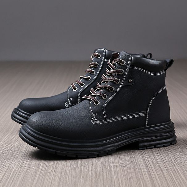 Martin Boots Men's Platorm Boots Men's Shoes Men's Short Boots Leather Boots_vogvips.com