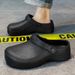 Dropship Men's EVA Chef Shoes Sandals Summer Large Black Kitchen Anti-Slip Work Shoes Waterproof Oil-Repellent Kitchen Shoes_vogvips.com