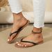 Summer Flip-flops Beach Holiday Leisure Flat Rubber Soles Non-slip Women's Sandals Slippers_vogvips.com