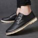 Euro Step New British Style Casual Leather For Men Business Formal Groomsmen Black Wedding Shoes Korean Brogue Pattern_vogvips.com