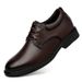 Men's Shoes Inner Height Increase Leather Shoes Gentleman Dress Casual Shoes Low-top Leather Platform Single Shoes_vogvips.com