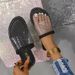 Large Size Fishing Net Socks Slippers For Women 2025 Summer New Style Rhinestone Flat Sandals Shoes_vogvips.com