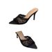 Summer Wind Lace Pointed Heel Sandals French Retro Design Sense Outside Women's Shoes_vogvips.com