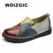 WOIZGIC Women's Ladies Female Woman Mother Shoes Flats Genuine Leather Loafers Moccasins Mixed Colorful Non Slip On Plus_vogvips.com