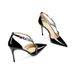 Women's Shoes Large Size Genuine Leather Rhinestone High Heels New Summer Versatile Pointed Stilettos Buckle Strap Closed Toe Sandals For Women_vogvips.com