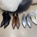 French-style Pointed-toe Short For Women, 2025 Autumn And Winter New Thick-heeled Stretch Slim Boots, Silver Slimming_vogvips.com