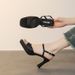 New Summer French Style Square-Toed Buckle Strap High Heels For Women, Outdoor Waterproof Platform Chunky Heel Open-Toed_vogvips.com