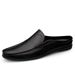 Italian Genuine Leather Slippers Luxury Loafers Moccasins Outdoor Non-slip Man Casual Summer Sandal Half Shoes For Men_vogvips.com