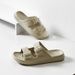 LUOFU Men's Double Buckle Slide Sandals, Summer Lightweight Comfortable Eva Non-slip Sandals For Indoor Outdoor Beach,_vogvips.com