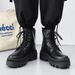 European Warm Series 2025 New Men's Martin Black High-top British Style Motorcycle Leather Work Boots Height-increasing Shoes_vogvips.com