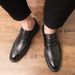 Euro Step Brogue For Men With Carved Pattern, Hidden Wedge, Korean British Style, Business Pointed Toe, Trendy Wedding Shoes,_vogvips.com