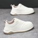 Men's Versatile Thick Soled White Sneakers Spring/Summer 2025 Trendy Style Casual Sports Leather Shoes for Students_vogvips.com