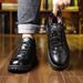 New Leather Spring Men's Shoes High-top Men's Heightening Tooling Martin Boots_vogvips.com