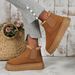 Women's Winter Snow Boots With Thick Sole, Soft Fleece Lining, Round Toe Slip-On Design For Comfort And Warmth In Cold Weather_vogvips.com