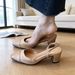 Women's Summer Open-Toe Sandals 2026, Stylish And Trendy New Korean Style Shallow Back Strap Ultra Thick Heel High Heels_vogvips.com