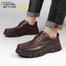 German Camel Dynamic Autumn Soft Sole Large Men's Trendy Round Toe Business Casual Leather Shoes Men_vogvips.com