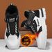European Warm Series Fleece-Lined Thickened Martin Boots Winter New Style Personality Knob Lace-Up Leather Surface Cold-Proof Warm_vogvips.com