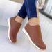 Autumn New Round Toe Thick Oled Elatic Port For Women In Plu Ize, Low Cut, Hallow Mouth Ingle Hoe, Caual_vogvips.com