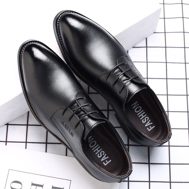2025 New Genuine Men's Soft Sole Leather Business Casual Youth Dating Wedding Single Shoes_vogvips.com
