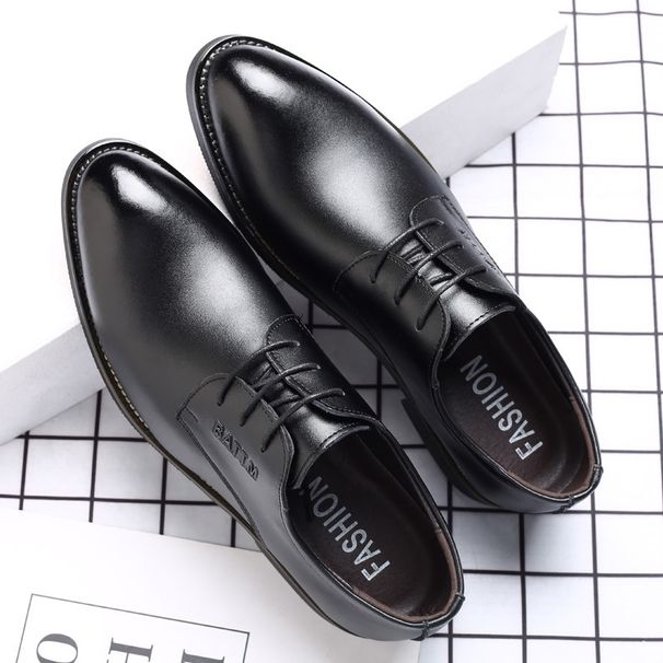 2025 New Genuine Men's Soft Sole Leather Business Casual Youth Dating Wedding Single Shoes_vogvips.com