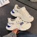 Mint Green Dad Sneakers For Women, Summer Thin Breathable Thick-soled Sports Shoes, Trendy Versatile Casual Shoes_vogvips.com