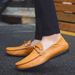 Men's Genuine Leather Driving Loafers - British Style Soft Slip-On Shoes For Casual Comfort (Black, Light Brown, Red Brown) - Sizes 38-47_vogvips.com