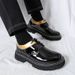 ShoeVault 2025 New Thick-Soled Height-Increasing Men's Large Patent Leather Glossy Casual Chunky Heel Loafers Hairstylist Trendy_vogvips.com