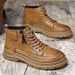 European Warm Series Shoes 2025 New Thickened Autumn Winter Fleece Cotton High-top Sneakers Martin Men's Short Boots_vogvips.com