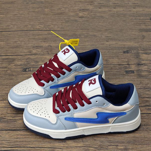 Niche Couple Lightning Low-top Sneakers For Women Ins Trend 2024 Autumn New Casual Skateboard Loafers_vogvips.com