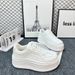 Zhao Lusi Same Style An Short-Height White For Women Genuine Leather Height-Increasing Thick-Soled Platform Versatile_vogvips.com
