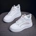Autumn Korean-Style Thick-Soled High-Top White Sneakers For Women, Trendy Student Running Casual Sneakers For Women Sh88_vogvips.com