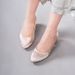 Elegant Women's Kung Fu Shoes - Comfortable Non-Slip Cotton Flats With Breathable Lining & Low Chunky Heel For Work, Standing_vogvips.com