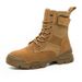 Genuine Leather Fashion Winter Versatile Canvas Short British Style Casual Martin Boots Women's Shoes 2025 New Model_vogvips.com