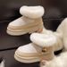 Women's Shoes New Style Women's Snow Boots, Winter Indoor Non Slip Warm Couple Outdoor Thick Soled Fleece Cotton Shoes_vogvips.com