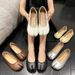 Split For Women, Internet Famous Pig Trotter Flat Bottomed 2025 Spring New Toe Lazy Soft Leather Single Sh, Autumn_vogvips.com
