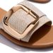 Plus Flat Square Buckle One-Strap Sandals For Women Outdoor Fabric Large Size Beach Slippers_vogvips.com