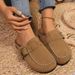 Women's Retro Platform Slippers With Buckle Export Style Closed Toe Plus Size 45 New Spring_vogvips.com