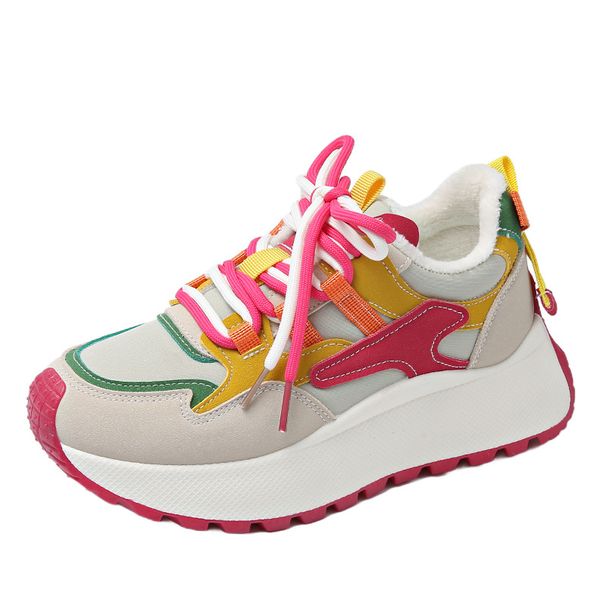 Fleece Forrest Gump Shoes Schoolgirl Sports Daddy Shoes Platform Casual_vogvips.com