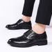 Suitable For All Seasons Men's Brogue Pointed Toe Carved Lace-up Business Formal Genuine Leather British Korean Style Hairstylist Wedding Shoes_vogvips.com