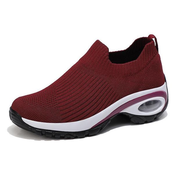Women's Comfort Platform Loafers - 3cm Air Cushion Rocker Sole (Breathable Sock Design) - Slip-On Casual Shoes For Dance & Daily Wear (Size 35-42)_vogvips.com