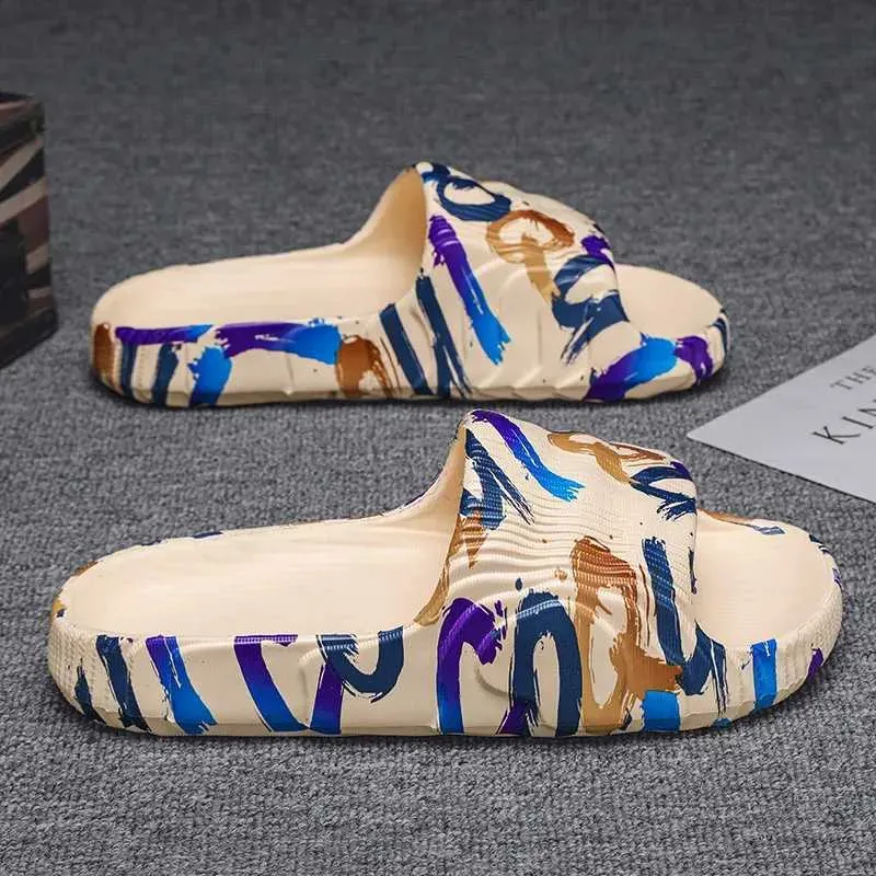 Summer Men Shoes Slippers Beach Outdoor Flats Flip Ps Casual Sandals Household EVA Non-Slip Slides Ladies_vogvips.com