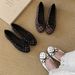 Chuyuji Polka Dot Bow Ballet Flats For Women 2026 New French Style Shallow Round Toe Slip-On Shoes_vogvips.com