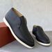 New Le Fu Men And Women Flat Bottomed Single For Lazy People One Foot On Casual Leather Shoes Plus Size_vogvips.com