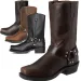 Men's Comfortable Multi Color Leather Western Cowboy Boots With Harness Strap Daily Outfit_vogvips.com