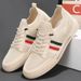 Men's Summer Casual Breathable Sneakers Versatile White Sports Shoes Korean Style Trendy Sneakers for Teenagers_vogvips.com