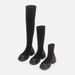 Winter New Height-Increasing Short For Women, Thick-Soled Long Over-the-Knee Mid-Calf Stretch Boots, Suede Slim Boots_vogvips.com