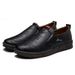 Breathable Business Leather Men Shoes Slip On Loafers Men Leather Shoes Black Brown Flats Casual Shoes_vogvips.com