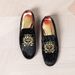 Unbeatable Quality Unbeatable Quality Men's New Embroidered Shoes, Men's One-piece Loafers, Summer Non Smelly Foot Covers, Round Toe Casual Shoes_vogvips.com